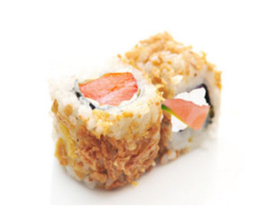 J8.California Saumon Cheese Oignons Frits(6 pcs)