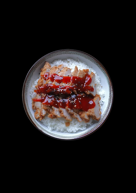 46 Riz poulet pané sauce maison