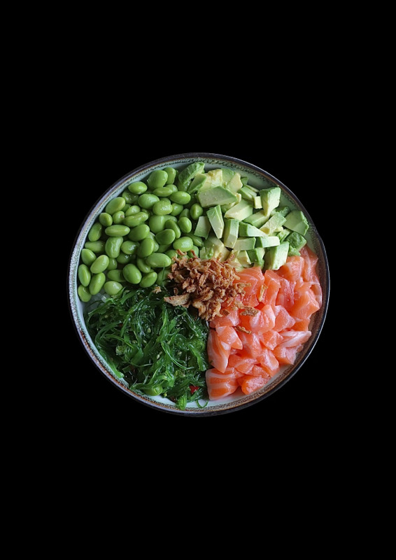 Menu pokébowl saumon