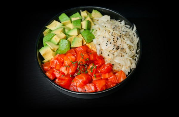 Poké saumon teriyaki