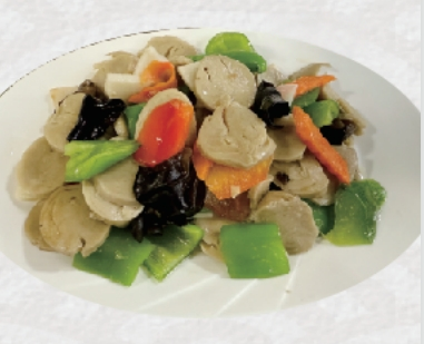 SP22.清炒水面筋Paté gluten Souté aux légumes