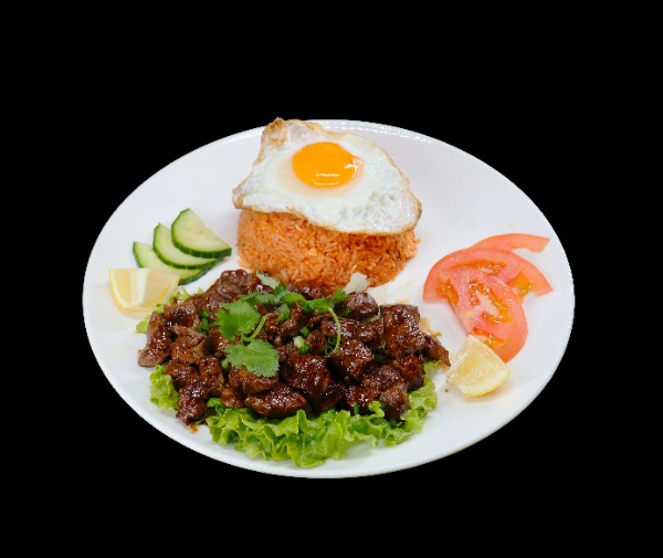 F9. 碌叨牛肉饭. Boeuf"loc lac"
