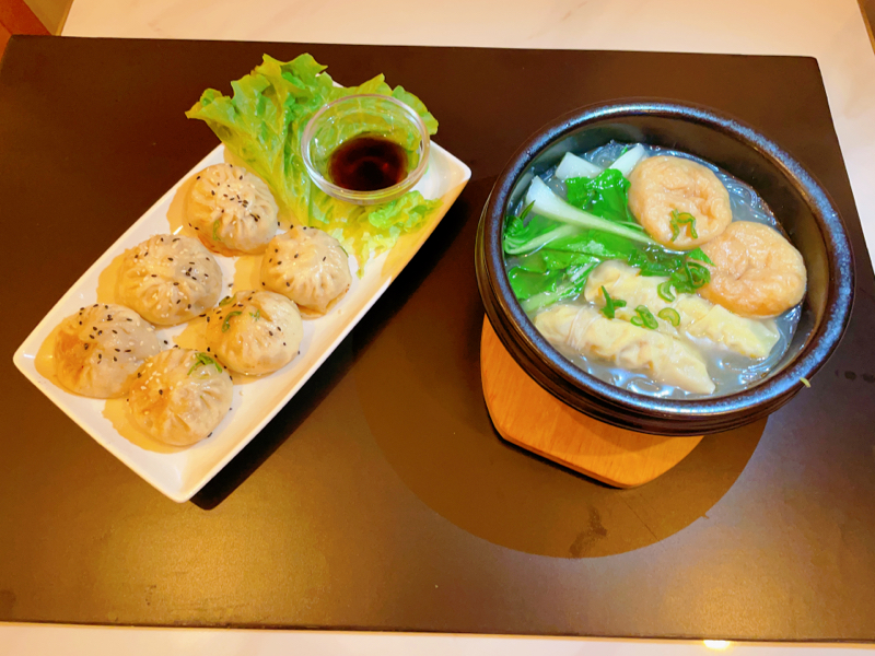 SP4.上海生煎包+百叶包粉丝汤.Brioches grillées de Shanghai avec soupe vermicelle au porc et tofu