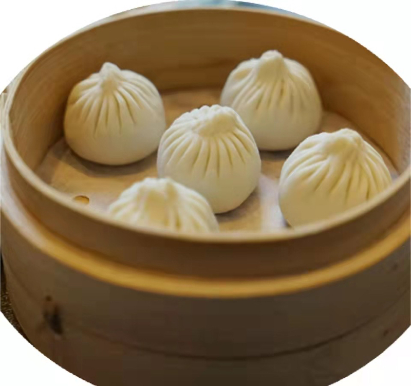 E13. 上海小笼包. Brioches de shanghai au porc vapeur (5 pièces)