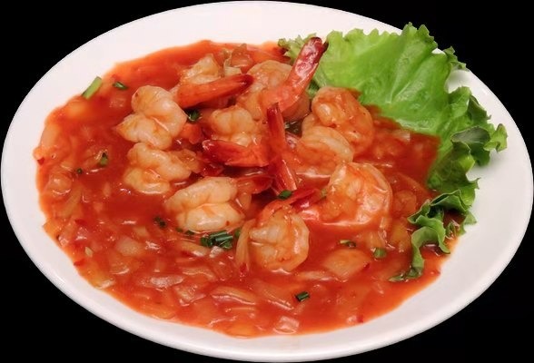 19. Crevette sauce piquante
