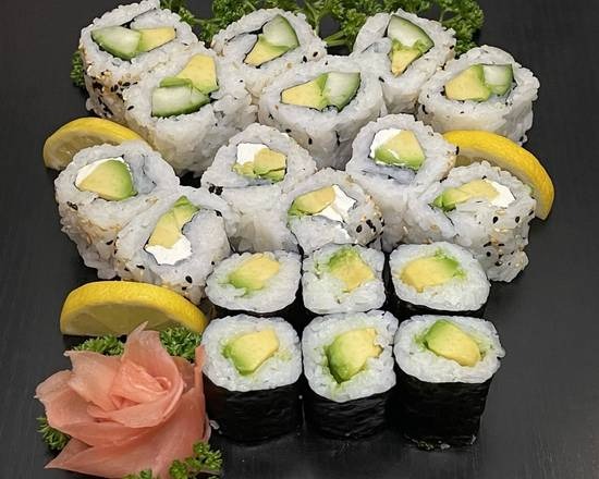 Végétarien. California & maki végétarien 18p ( C8,m5、M6 )