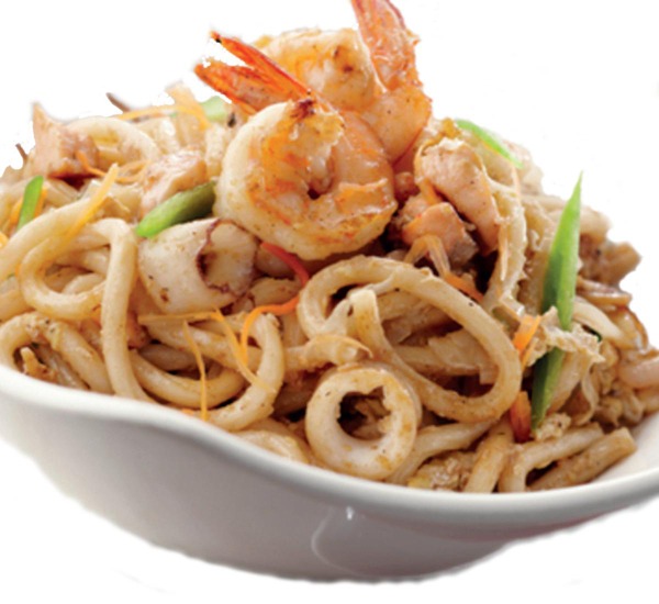 33. Ebi yaki udon con gamberi verdure e uova