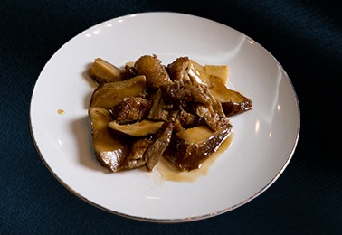 188. Anatra bambù e funghi