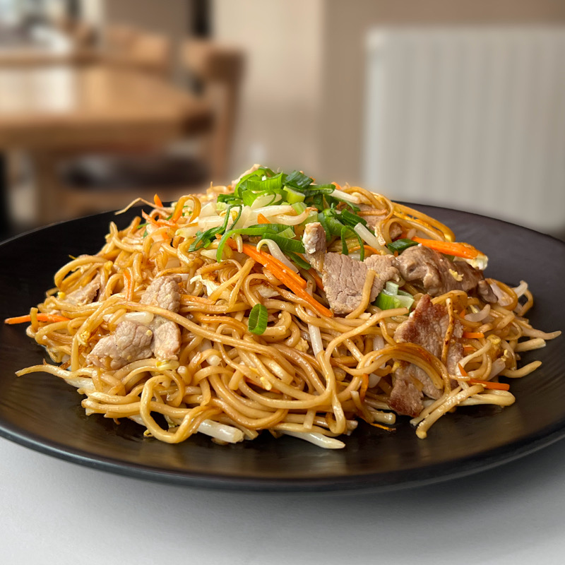 Beef noodle stir-fry