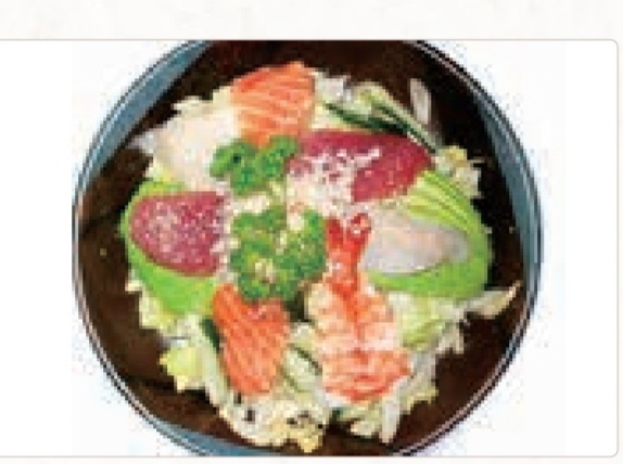 Sashimi et salade
