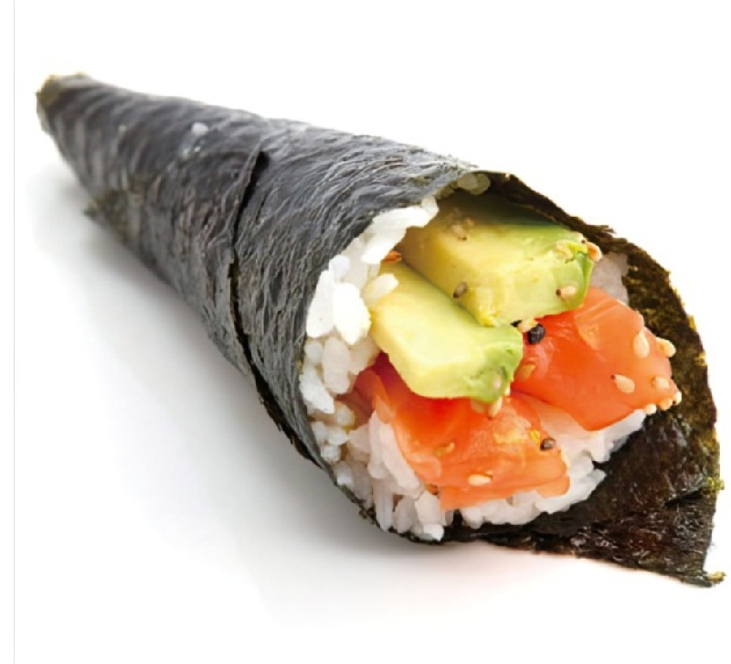 Temaki spicy saumon-avocat (pimenté) (1 pièce)