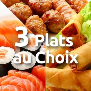 Midi 3 plats au choix