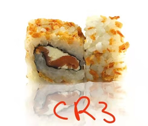 Cr3 california oignon frits cheese saumon