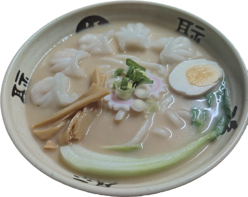 Menu Ramen  raviolis au crevettes HA KAO 水晶饺