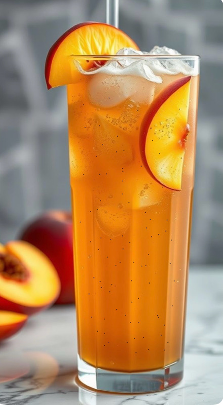 154.Zumo de melocotón con chia