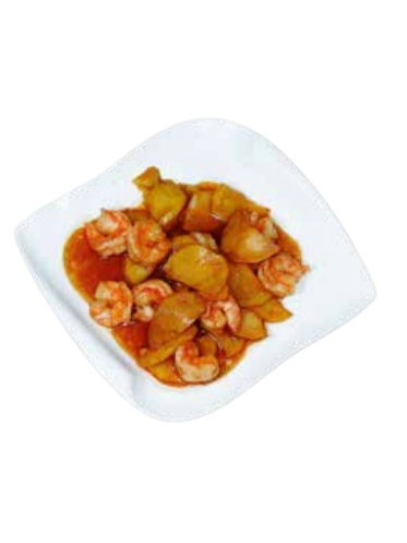 168. Gamberi Saltato con Patate❄️