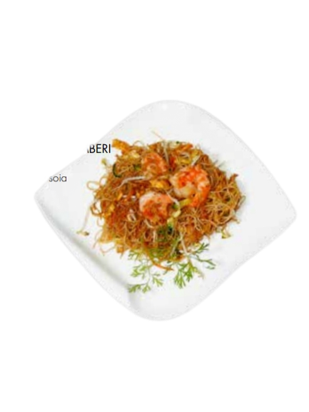 157. Spaghetti di Riso Saltato con Gamberi
