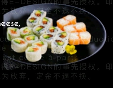 E17 saumon roll/printemps roll/California