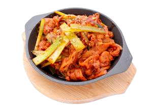P3. Jeyuk Bokkeum-pork grillé à la sauce soja ou à la sauce piquante