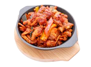 P2. Dak galbi-poulet grillé à la sauce soja ou à la sauce piquante