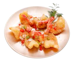 E4. Beignets de crevettes caramélisé