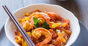 P2 Crevettes à la sauce aigre-douce