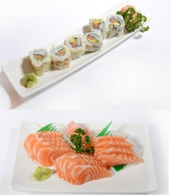 G9. Sashimi et california maki