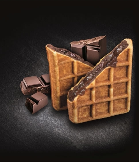 Gaufre fourrée chocolat belge