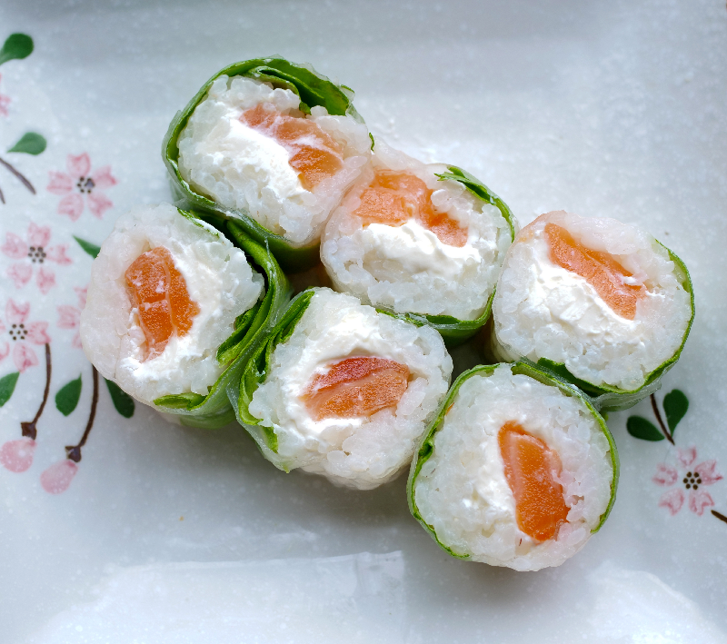 Green Roll Saumon cheese
