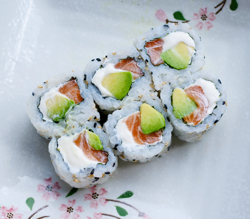 California Saumon avocat cheese