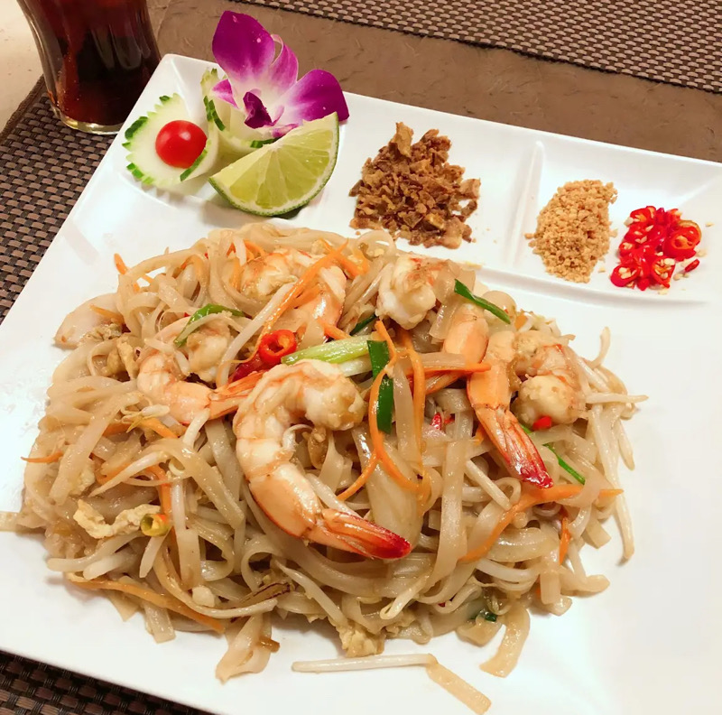 A2G. Nouilles de riz sauté aux crevettes