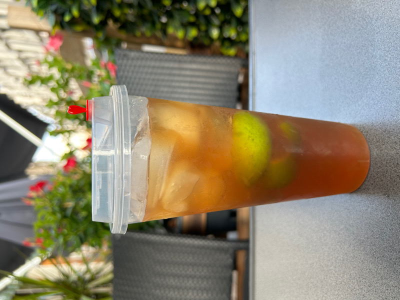 Thé Thaï glacé au citron