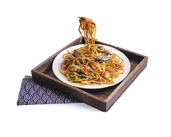 A5. Nouilles sautées au boeuf ou crevettes