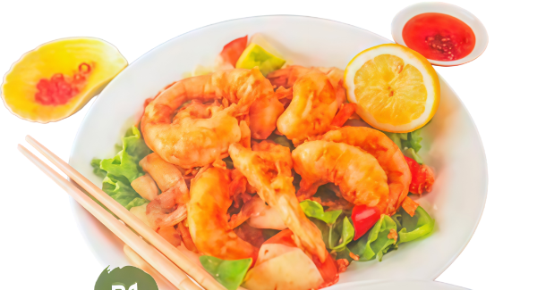 P1. Crevettes à la sauce tomates
