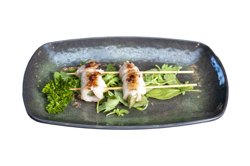 249.SPIEDINI ASPARAGI E PANCETTA