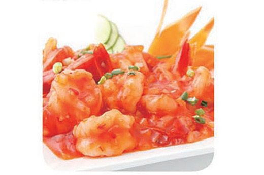 30. Crevettes sautées à la sauce pimentée