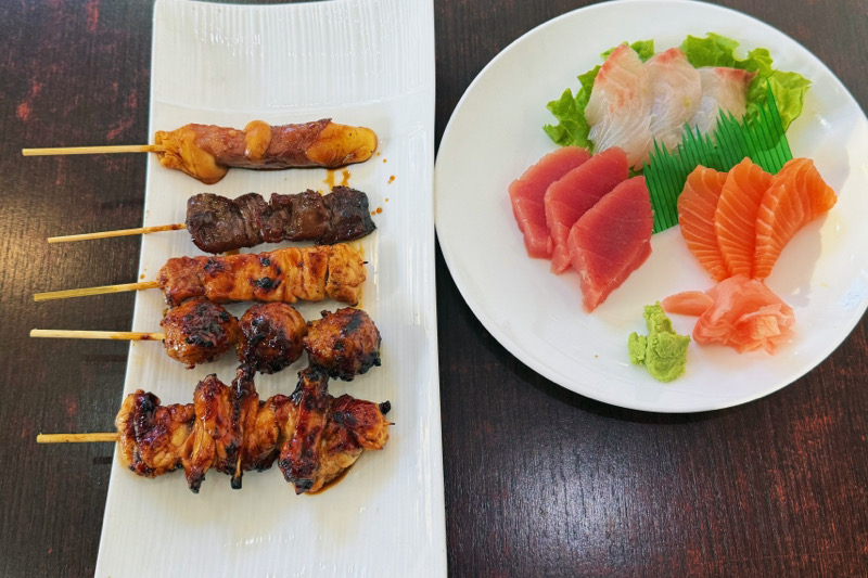 Menu 8 yaki sashimi