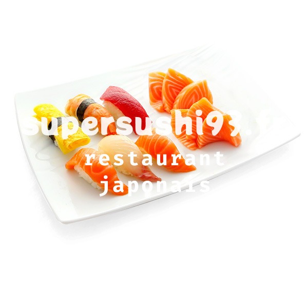 S16. 6 Sashimi saumon, 6 sushi assortiment
