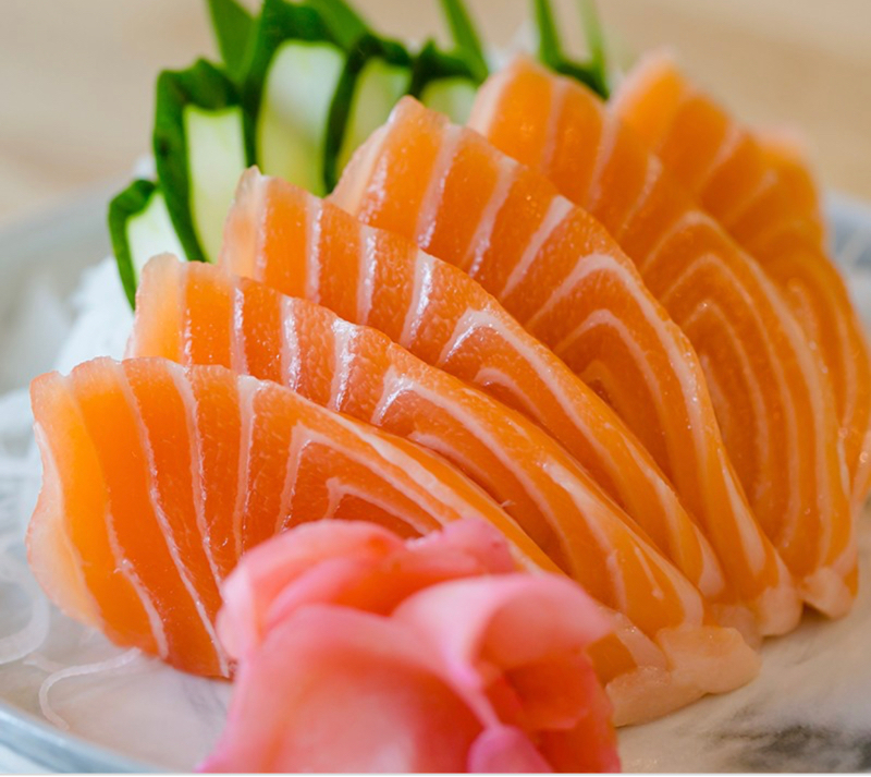 Menu 16 Tranches sashimi QUE saumon