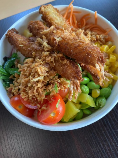 Poke bowl crevettes