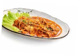 Poitrine de porc à la sauce piquante
