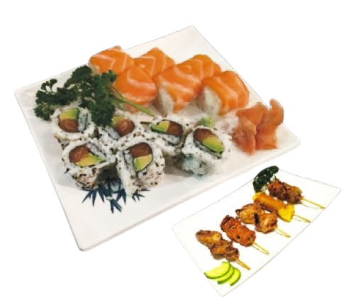 F28. Menu Mixte California Las Vegas Brochettes