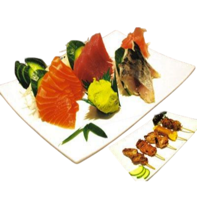 F22. Menu Mixte Sashimi Brochettes