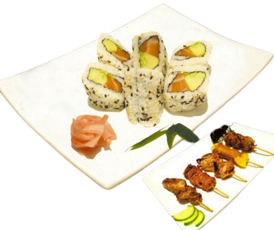 F23. Menu Mixte California Brochettes
