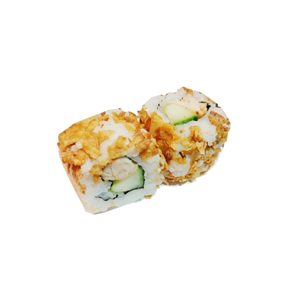 M8PC+.Maki California Oignon Frit Poulet Grille Concombre