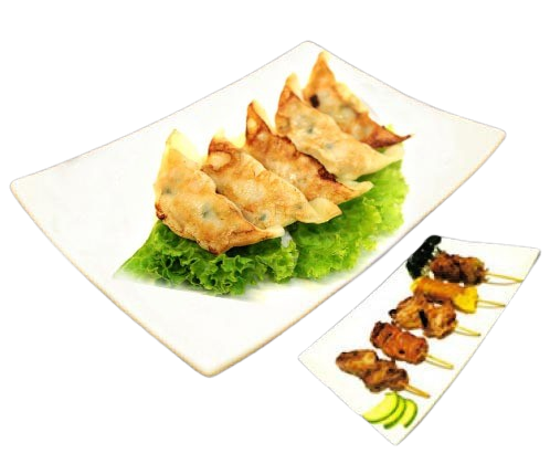 F27. Menu Mixte Raviolis Brochettes