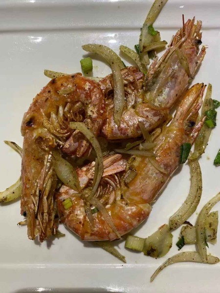 Gamberetti con sale e pepe