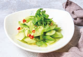 Salade de concombre épicée & vinaigrée