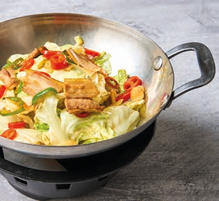 Chou-lotus épicé sauté au porc