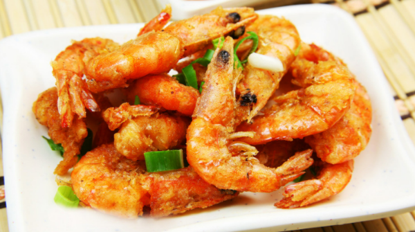 Gambas sautées sel et poivre